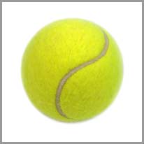 la pelota de tenis