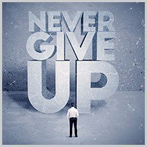 aldrig | Man borde aldrig ge upp.