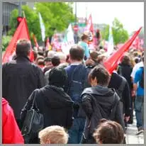 a marcha de protesto